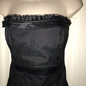 White House Black Market Silk/Mesh Corset Top
